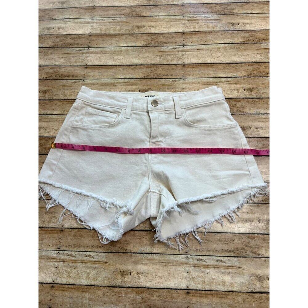 L'Agence Cream Audrey Shorts 25 Mid Rise Vintage White - Picture 13 of 13